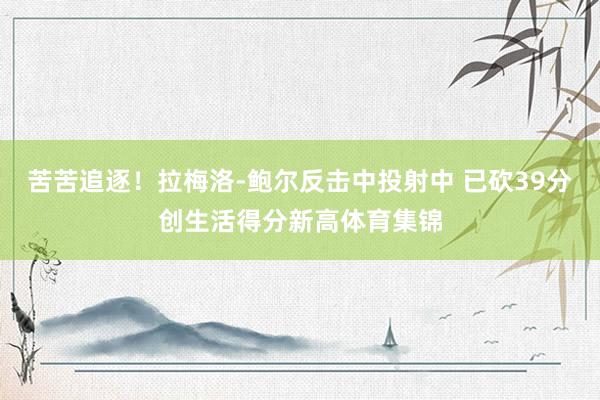 苦苦追逐！拉梅洛-鲍尔反击中投射中 已砍39分创生活得分新高体育集锦