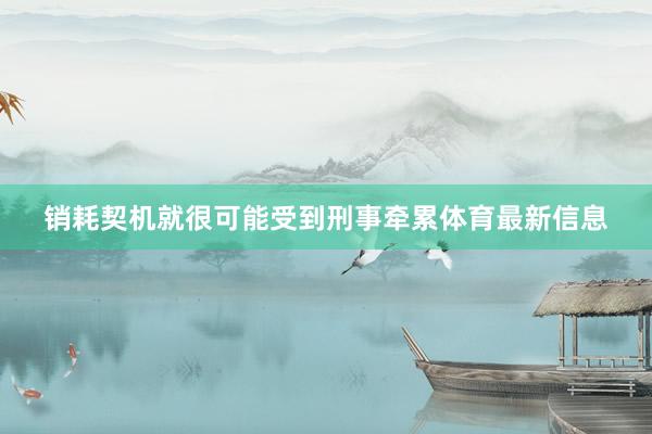 销耗契机就很可能受到刑事牵累体育最新信息