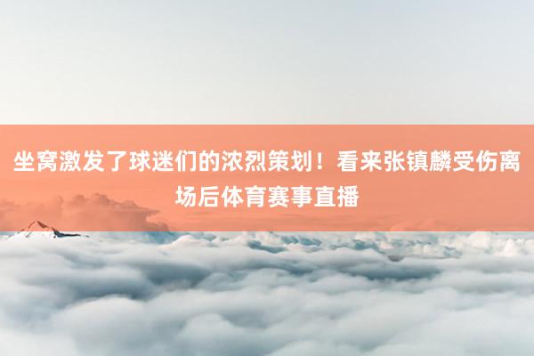 坐窝激发了球迷们的浓烈策划!看来张镇麟受伤离场后体育赛事直播