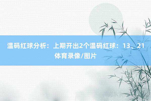 温码红球分析:上期开出2个温码红球:13、21体育录像/图片