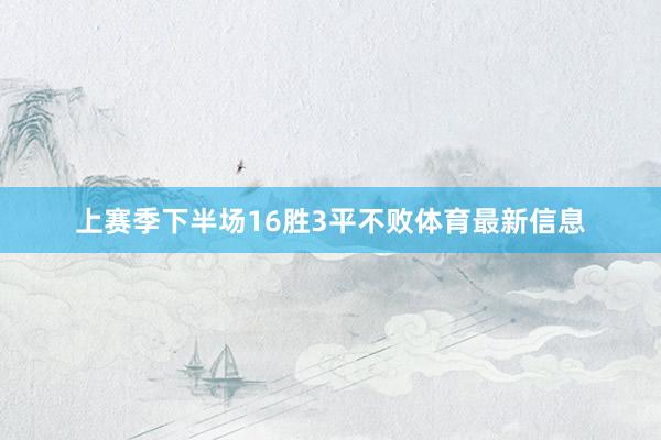上赛季下半场16胜3平不败体育最新信息