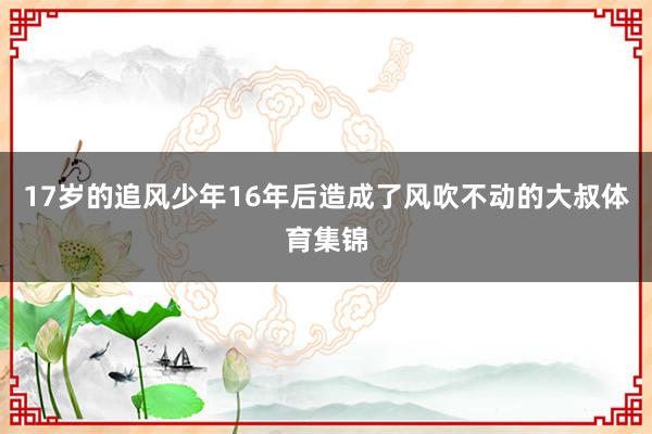 17岁的追风少年16年后造成了风吹不动的大叔体育集锦
