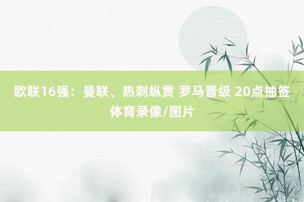 欧联16强:曼联、热刺纵贯 罗马晋级 20点抽签体育录像/图片