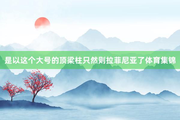 是以这个大号的顶梁柱只然则拉菲尼亚了体育集锦