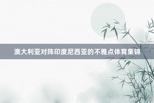 澳大利亚对阵印度尼西亚的不雅点体育集锦