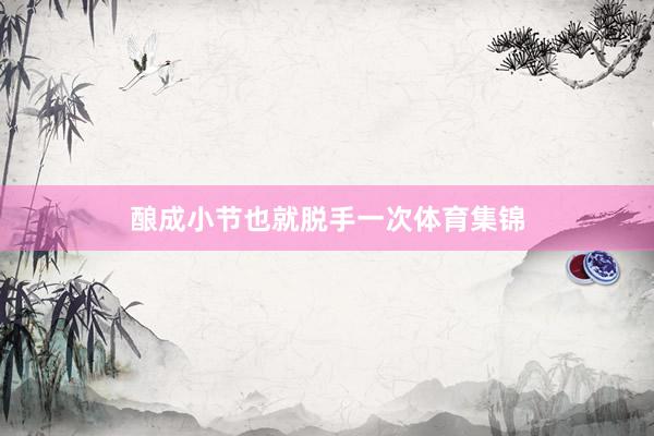 酿成小节也就脱手一次体育集锦