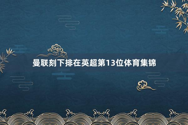 曼联刻下排在英超第13位体育集锦