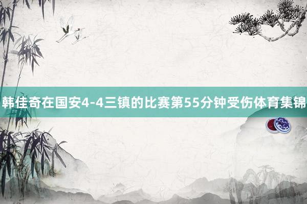 韩佳奇在国安4-4三镇的比赛第55分钟受伤体育集锦