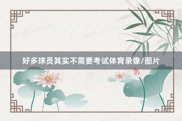 好多球员其实不需要考试体育录像/图片