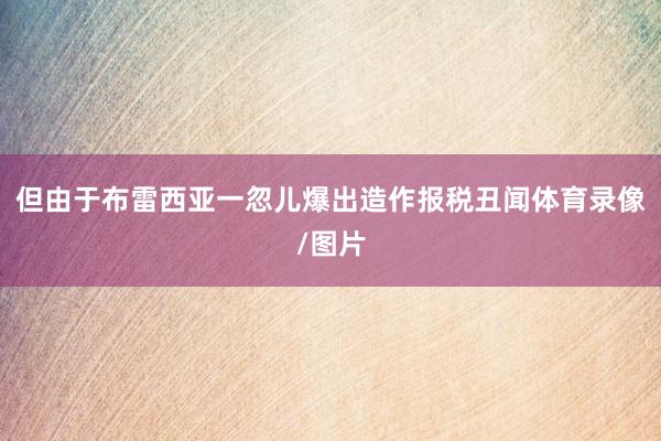 但由于布雷西亚一忽儿爆出造作报税丑闻体育录像/图片