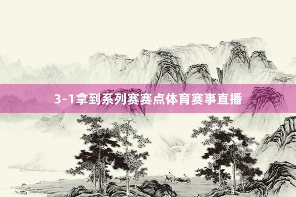 3-1拿到系列赛赛点体育赛事直播