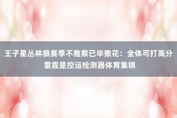 王子星丛林狼赛季不雅察已毕撒花：全体可打高分 雷霆是控运检测器体育集锦