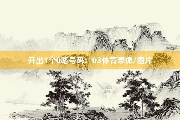 开出1个0路号码：03体育录像/图片