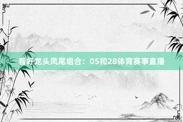 看好龙头凤尾组合:05和28体育赛事直播