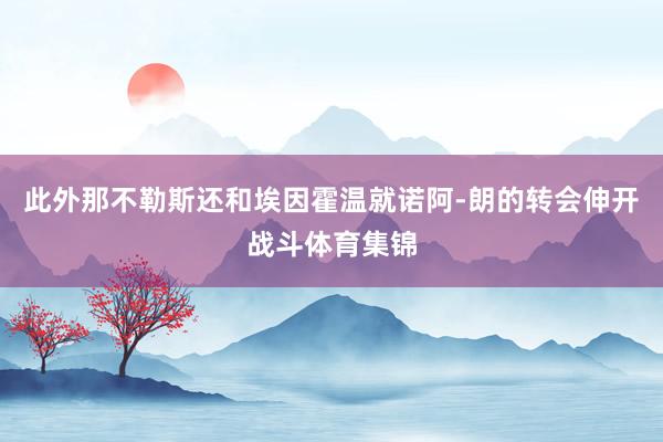 此外那不勒斯还和埃因霍温就诺阿-朗的转会伸开战斗体育集锦