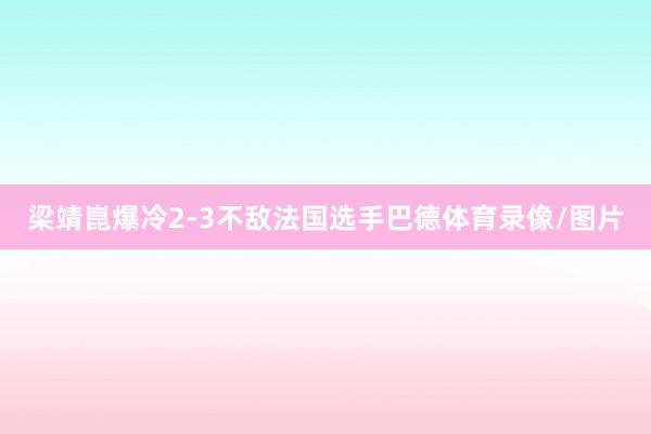梁靖崑爆冷2-3不敌法国选手巴德体育录像/图片