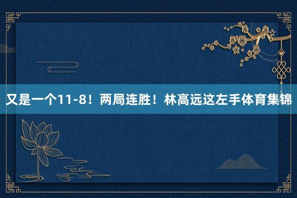 又是一个11-8！两局连胜！林高远这左手体育集锦