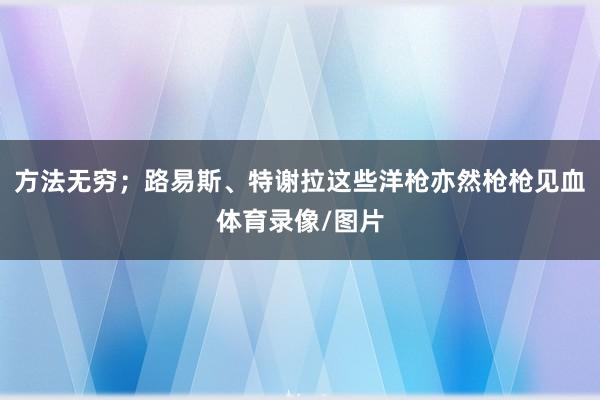 方法无穷；路易斯、特谢拉这些洋枪亦然枪枪见血体育录像/图片