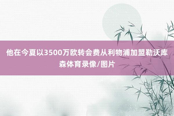 他在今夏以3500万欧转会费从利物浦加盟勒沃库森体育录像/图片
