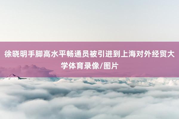 徐晓明手脚高水平畅通员被引进到上海对外经贸大学体育录像/图片
