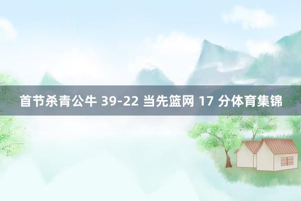 首节杀青公牛 39-22 当先篮网 17 分体育集锦