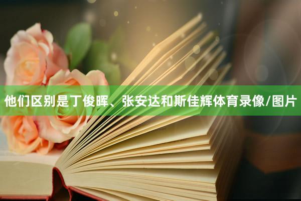 他们区别是丁俊晖、张安达和斯佳辉体育录像/图片