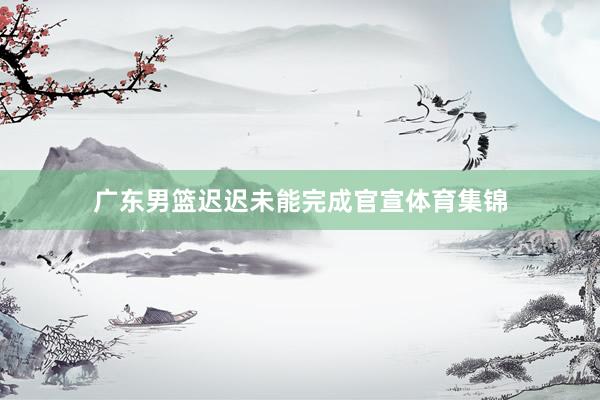 广东男篮迟迟未能完成官宣体育集锦