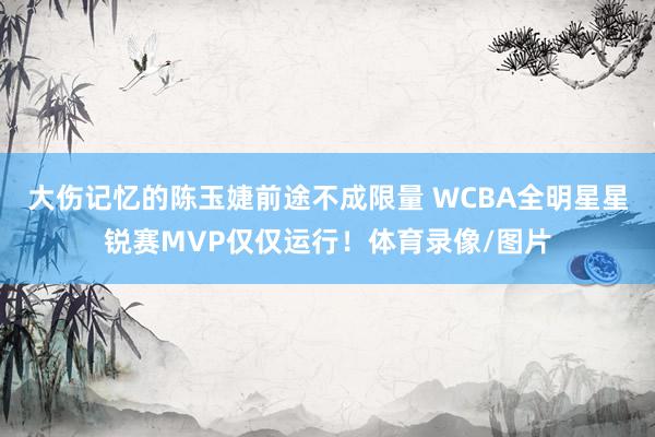 大伤记忆的陈玉婕前途不成限量 WCBA全明星星锐赛MVP仅仅运行!体育录像/图片