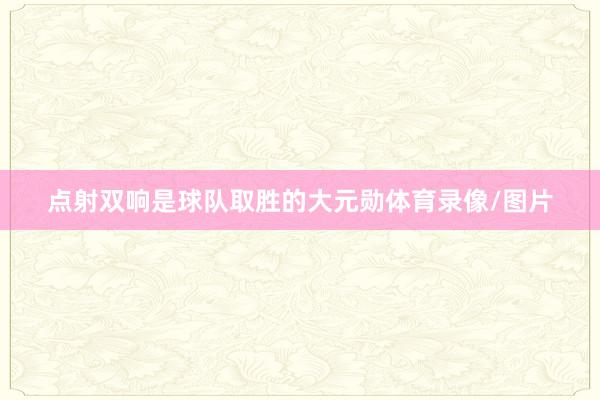 点射双响是球队取胜的大元勋体育录像/图片