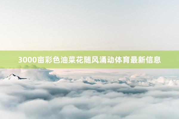 3000亩彩色油菜花随风涌动体育最新信息