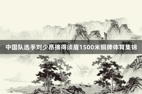 中国队选手刘少昂摘得须眉1500米铜牌体育集锦