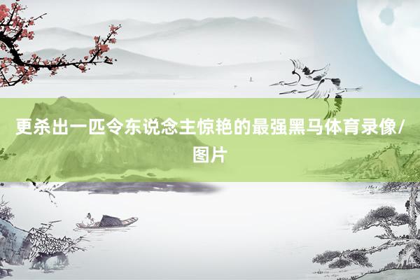 更杀出一匹令东说念主惊艳的最强黑马体育录像/图片
