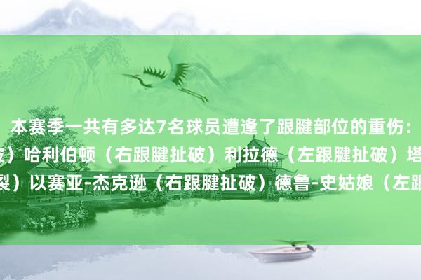 本赛季一共有多达7名球员遭逢了跟腱部位的重伤：德章泰-穆雷（右跟腱扯破）哈利伯顿（右跟腱扯破）利拉德（左跟腱扯破）塔图姆（右跟腱断裂）以赛亚-杰克逊（右跟腱扯破）德鲁-史姑娘（左跟腱断裂）怀斯曼（左跟腱扯破）    体育集锦