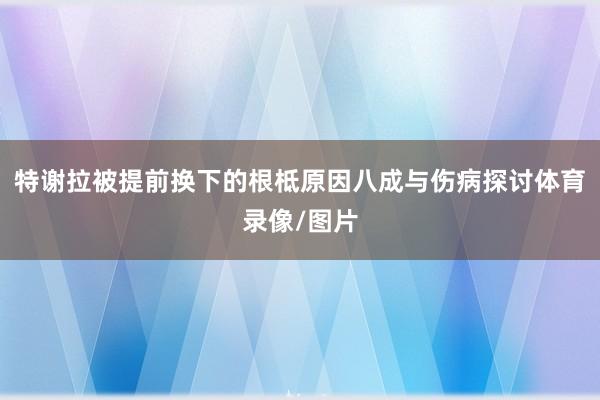 特谢拉被提前换下的根柢原因八成与伤病探讨体育录像/图片
